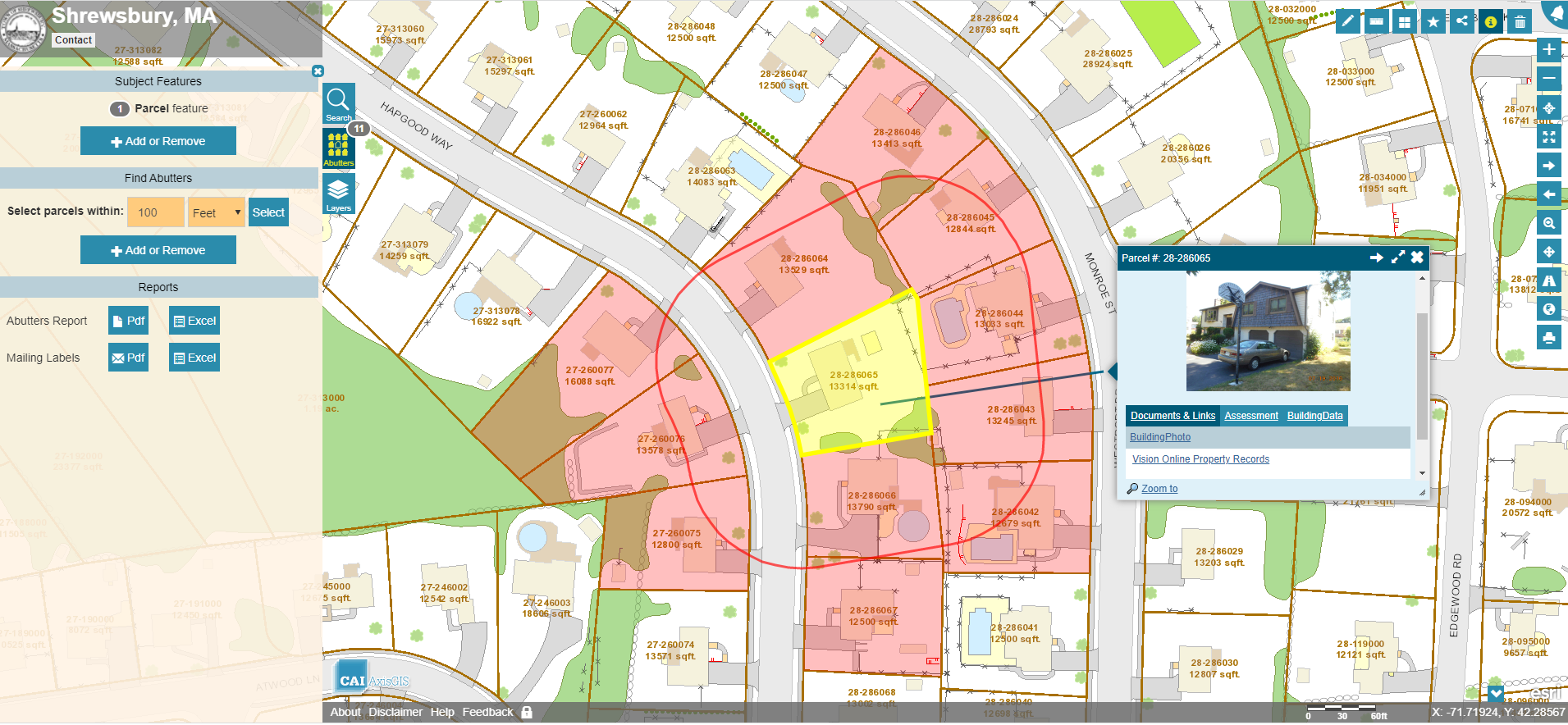 Shrewsbury Ma Gis Map Shrewsbury, Ma Online Gis Services - Cai Technologies